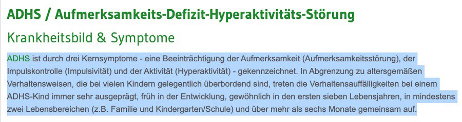 ADS / ADHS Kinder- und Jugendärzte im Netz